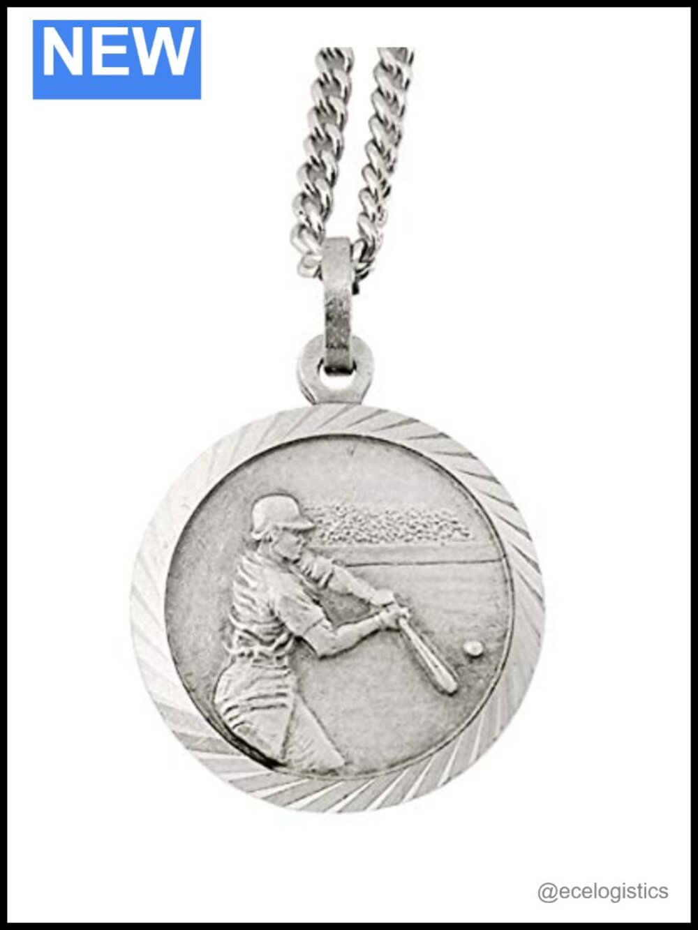 Saint Christopher Athlete Sports Medal Pendant Necklace 20 Inch